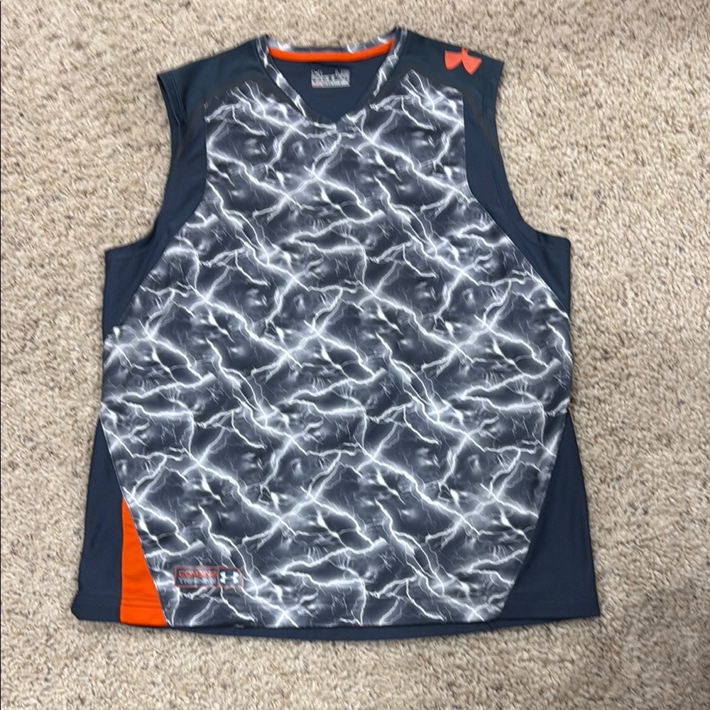 Under Armour Combine Training Lightning Print Tank Top size L